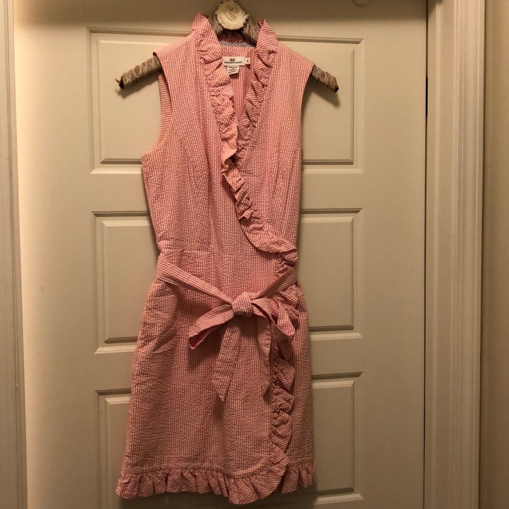 Vineyard Vines Pink Seersucker Dress